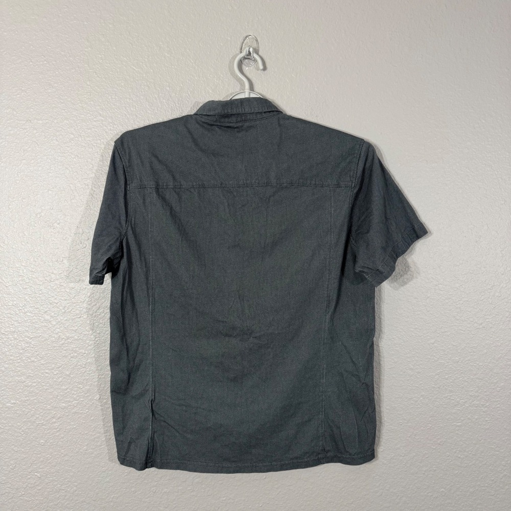 Kuhl Men's Large Gray Organic Cotton Short Sleeve Textured Button Up Shirt 7357 - Picture 3 of 10
